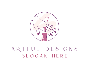 Aesthetic Nail Polish logo design