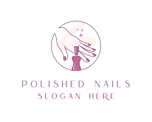 Aesthetic Nail Polish logo design