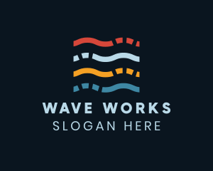 Broken Line Waves logo design