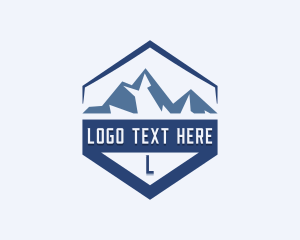 Exploration - Mountaineer Hiking Summit logo design