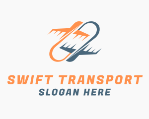 Airplane Transport Loop logo design