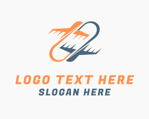 Express - Airplane Transport Loop logo design