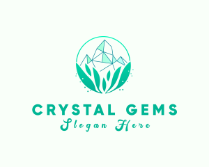 Natural Crystal Stone logo design