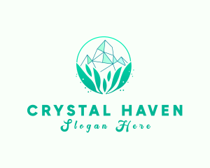 Natural Crystal Stone logo design