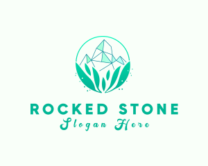 Natural Crystal Stone logo design