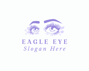 Purple Eyes Makeup  logo design