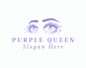 Purple Eyes Makeup  logo design