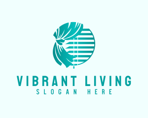 Window Curtain Blinds logo design