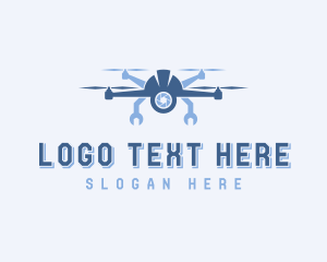 Videography - Drone Construction Surveillance logo design