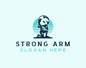 Strong Atlas Fitness logo design