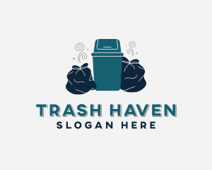 Dump - Garbage Trash Bin logo design