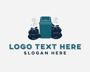 Trash Can - Garbage Trash Bin logo design