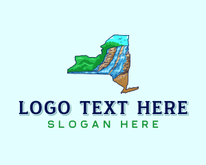 Map - New York Finger Lakes logo design