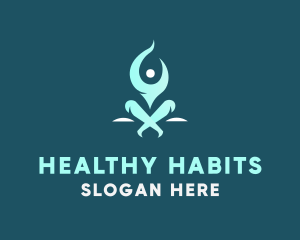 Wellness Fitness Yoga logo design