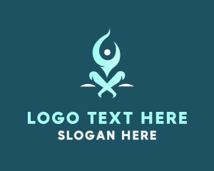 Fitness - Wellness Fitness Yoga logo design