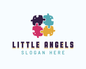 Jigsaw Puzzle Star logo design