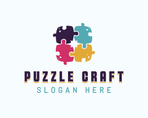 Jigsaw Puzzle Star logo design