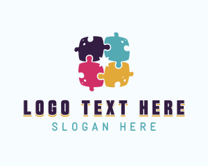 Community - Jigsaw Puzzle Star logo design