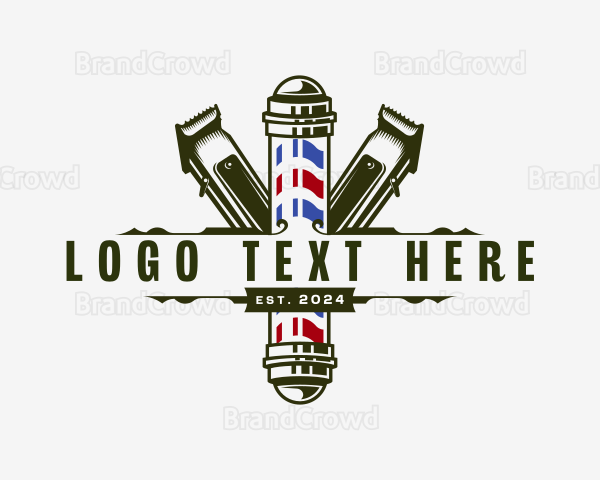 Razor Barbershop Haircut Logo