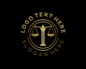 Paralegal - Justice Scale Law logo design