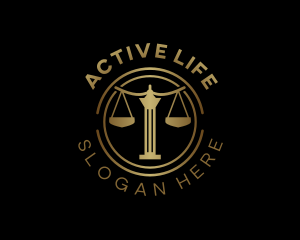 Legal Advice - Justice Scale Law logo design
