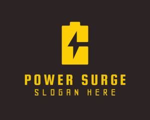 Charge - Lightning Battery Charge logo design