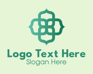 Natural Product - Green Minimalist Radial Clover logo design