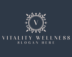 Wellness Spa Beauty Wreath logo design