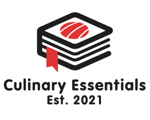 Sushi Book Recipe  logo design