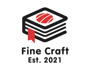 Sushi Book Recipe  logo design