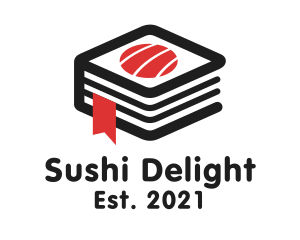 Sushi - Sushi Book Recipe logo design