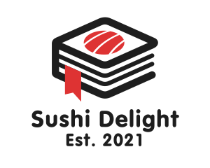 Sushi Book Recipe  logo design