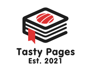 Sushi Book Recipe  logo design
