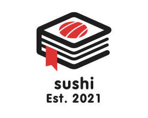 Sushi Book Recipe  logo design