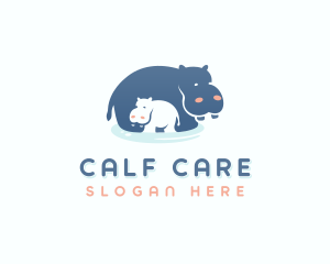 Calf - Hippo Animal Safari logo design