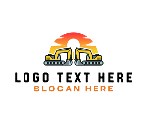 Digging - Excavation Engineering Machine logo design