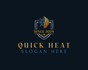 Cold Heating Fire logo design