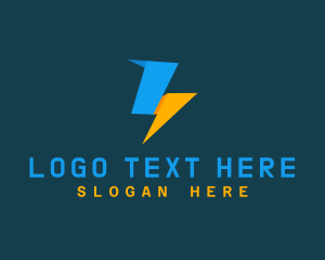 Geometric - Power Lightning Bolt logo design