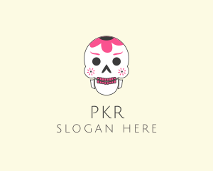 Festival - Festive Floral Skull logo design