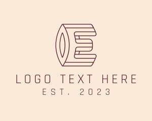 Red - Industrial Gear Letter E logo design