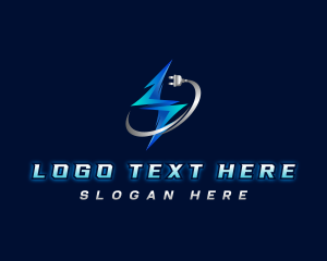 Lightning Bolt Plug logo design