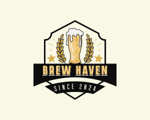 Brewing Beer Pub logo design