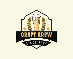 Brewing Beer Pub logo design