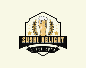 Brewing Beer Pub logo design