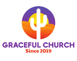 Succulent - Desert Sun Badge logo design