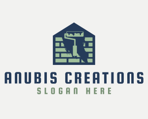 Brick Home Painting logo design