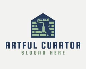 Brick Home Painting logo design