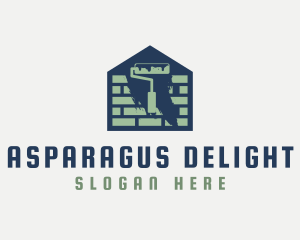 Brick Home Painting logo design