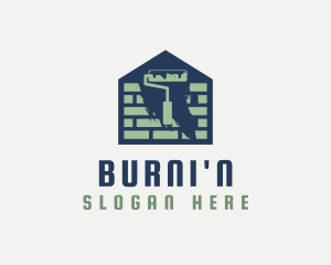 Brick Home Painting logo design