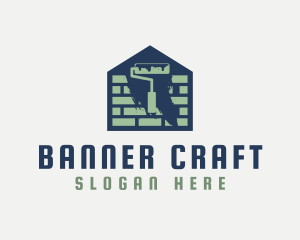 Brick Home Painting logo design